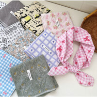 68 Vải Lanh Cotton Khăn Vuông Nhỏ Phong Cách Mỏng Khăn Thời Trang Trang Trí