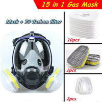 6800 15 in 1 Chemical Gas Mask Dust Respirator Anti-Fog Full Face Mask Filter For Industrial Acid Gas Welding Spray Pain