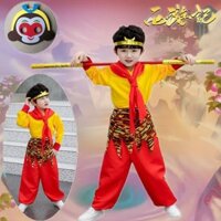 68/Bộ trang phục Tôn Ngộ Không cho trẻ em, trang phục hoàn chỉnh của Vua Khỉ, trang phục khỉ nhỏ, hành trình Tây Du, trang phục biểu diễn Tôn Ngộ Không - 1o01 E3GK