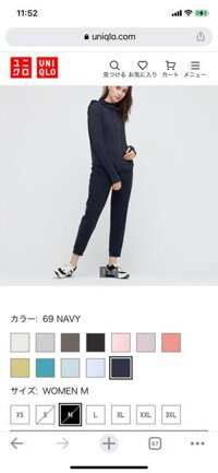 69 Navy - Xanh tím than, Áo chống nắng UNIQLO - NỮ 2022 SALE