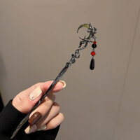 [691 Lời khen ngợi của mọi người] Kẹp tóc mặt trăng phong cách Trung Quốc mới Kẹp tóc mát mẻ Phong cách Trung Quốc mới Tua Rua Kẹp tóc đơn giản Kẹp tóc cổ Mũ đội đầu20250225