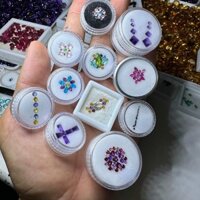 698-MỘT BỘ ĐÁ GARNET, TOPAZ , AMETHYST, CITRINEvvv thiên nhiên