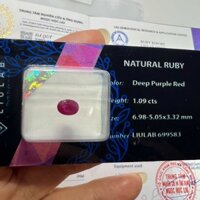 699583-ĐÁ RUBY ĐỎ TÍA ĐẬM ( THIÊN NHIÊN ) ĐÃ KIỂM ĐỊNH LIULAB. ( CÓ NHIỆT KHÔNG KEO)