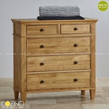 Tủ 5 ngăn kéo ngang Holy gỗ sồi