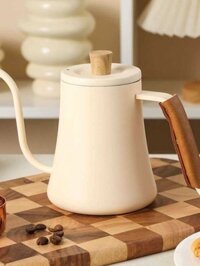 6D Mới 304 Thép Không Gỉ Cà Phê Tay Đấm Ấm Nhỏ Giọt Miệng Thon Dài Swan Cổ Ấm Cà Phê Xử Lý Bằng