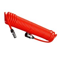 6m Polyurethane Recoil Air Hose 12mmx 8mm Fitting Air Compressor Pipe Tool