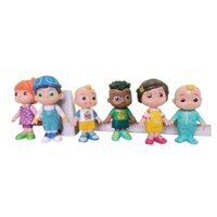 6Pcs Anime Cocomelon Action Figures PVC Family Sister Brother Friends Baby JJ Model Doll Toys