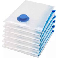 6pcs Vacuum Bag Thicken Resealable Travel Storage Bag Save space Vacuum Storage Bag with pump Compressbag