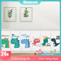 [6PCS]35*70CM Miếng dán tường da in 3D phòng khách/ngủ màu sắc tươi sáng bảo vệ cho bé yêu Xốp dán tường trang trí chống bẩn