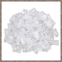 6u RJ45 Kết Nối Cat6 Cat6A Jack UTP Mạ Vàng Đi Qua Cáp Ethernet Mạng RJ-45 Cắm 100 Chiếc