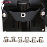 6x Lặn Biển Mặt Sau Sách Vít Lặn Gear M7x10mm Thép không gỉ BCD Phụ Kiện Tech Lặn Vít Bu Lông