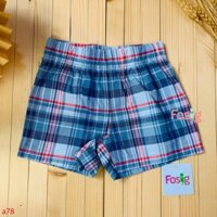 [7-12kg] Quần Short Kate Bé Trai Cter - Caro Xanh Đỏ