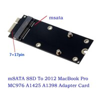 7 + 17 Pin mSATA SSD Sang SATA Thẻ cho 2012 Macbook Pro MC976 A1425 A1398.