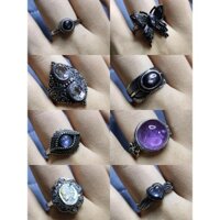 7 / 19, Đá Tự Nhiên Độc Đá Nho Thạch Anh Tím Và Nhẫn Đồng Trắng Khác, Wow