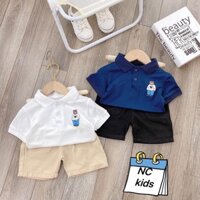 7-30kg Set Bộ Quần Áo PoLo Áo Cotton Quần Thô Mềm 2 Màu Cho Bé Trai