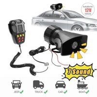 7 Âm Thanh Sừng Xe Ô Tô Lớn Loa Đa Năng Lớn Xe Ô Tô Megaphone Cảnh Báo Báo Cháy Còi Loa 12V / 24V