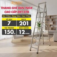 [7 Bậc – Khung Inox] THANG GHẾ BÀN INOX CAO CẤP DAKITA DKT-07B