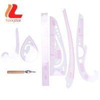 7 Cái / bộ Thước May Bộ Đo Rõ Ràng May Vẽ Thước Yardstick Tay Tay Tay Pháp Đường Cong Bộ Cắt Thước Mái Chèo Bánh Xe