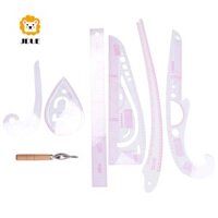 7 Cái / bộ Thước May Bộ Đo Rõ Ràng May Vẽ Thước Yardstick Tay Tay Tay Pháp Đường Cong Bộ Cắt Thước Mái Chèo Bánh Xe