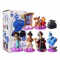7 Cái / lốc Truyện Aladdin Hình Đồ Chơi Công Chúa Jasmine Khỉ Abu Vẹt Lago Genie Jafar Hang Kỳ Quan Mô Hình Búp Bê