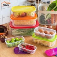 7 Chiếc Hộp Bảo Quản Thực Phẩm Tủ Lạnh Tổ Chức Thùng Đa Năng Di Động Có Nắp Hộp Dã Ngoại Ngoài Trời Cho