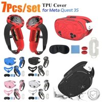 7 Chiếc TPU VR Face Cover Cho Meta Quest 3S VR Bộ Điều Khiển Grip Cover Chống Trầy Xước Ống Kính Chống Sốc Vỏ Bảo Vệ Cần Điều Khiển Mũ
