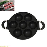 7-Hole Cake Cooking Pan Cast Iron Omelette Pan Non-stick Cooking