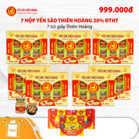 7 hộp yến sào đông trùng hạ thảo 20% - Tặng 7 túi giấy Thiên Hoàng