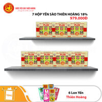 7 hộp yến sào Thiên Hoàng 18% (6 lọ/hộp) - Tặng 6 lon nước yến vị ngẫu nhiên