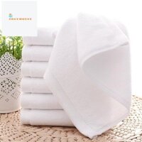 7 Khăn Cotton Trắng Cao Cấp Chất Lượng Khách Sạn Mềm Khăn Tay 30X30cm
