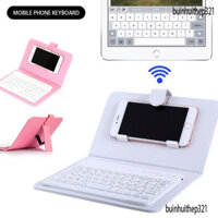 (7 MÀU) Bao Da Kèm Bàn Phím Bluetooth Cho Iphone / Android 4.5-6-7.8inch Đa Năng đồ chơi