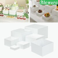 7 Miếng Acrylic Hiển Thị Riser Hộp Buffet Riser Với Đáy Rỗng Thực Phẩm Nâng Tổ Riser Đứng Cho Bánh