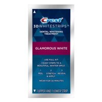 7 Miếng dán trắng răng Crest Glamorous White cho răng nhạy cảm