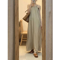 7 Tea Break French Sleeves Sling Dress Trẻ Em Mùa Hè Thắt Lưng Nghệ Thuật Thiết Kế Cảm Giác Khí