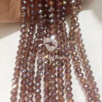 70 Hạt pha lê bánh cam 8mm đẹp giá rẻ làm vòng tay - Ruốc - 8mm