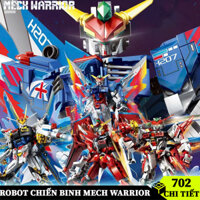 [702 Chi Tiết] Lắp Ráp ROBOT Chiến Binh Mech Warrior, Mô Hình ROBOT cao 32cm, hộp giấy cao cấp, đồ chơi cho bé trai 6+