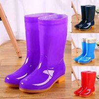 [7050 Đã Mua Lại] Giày Bốt Đi Mưa Cao Cấp Chống Thấm Nước Giày Cao Su Bao Bọc Giày Thời Trang Nữ Cao Cấp Lót Lông Cừu Cotton Ấm Áp Dành Cho Người Lớn Chống Trượt Dùng Trong Nhà Bếp Mùa Hè