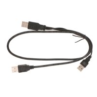 70cm USB2.0 Mobile Hard Disk Data Y Cable Extension Cable Male To Male - White