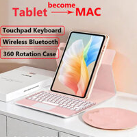 720° Ốp Lưng Xoay Cho Samsung Galaxy Tab A9 X110 8.7 Inch A9plus T290 / t295 / t297 A8 X200 10.5 S6 Lite P610 S9 11 Inch S9 FE 11 Touchpad Bàn Phím Có Giá Đỡ Bút Chì