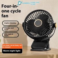 720 ° Quạt Kẹp Góc Rộng Tắt Tiếng Sạc USB Di Động Ký Túc Xá Văn Phòng Mini Bầu Không Khí Quạt Đèn Ngủ Nhỏ