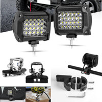 72w 4 inch Đèn pha LED LED Thanh LED Offroad Spot Flood Combo và Giá đỡ đèn pha cho xe tải Xe SUV Thuyền Moto Xe nâng Thanh đèn / Đèn làm việc 12V / 24V