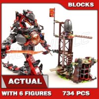 734 chiếc Ninjago Shinobi Dawn of Iron Doom Sinister Snake Mech Swamp Fort Vermillion Egg 10583 Đồ chơi khối xây dựng Tương thích với mô hình gạch 70626