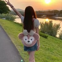 [7367 Bộ sưu tập người] Ba lô dễ thương Sang trọng Di động thay đổi đầu gấu Ba lô nữ Lolita Disney Shirley Rose Duffy Bear Hoạt hình