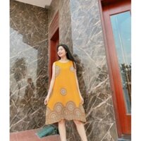 [75-90 kg] Đầm suông size bự, bầu bì mặc thoải mái