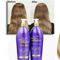 (750ML) DẦU GỘI - DẦU XẢ OGX Thick and Full Biotin and Collagen MADE IN USA