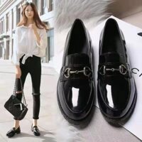 [754 Lần Mua Lại] Giày Da Nhỏ Nữ Hợp Thời Trang 2025 Phong Cách Mới Mùa Xuân Slip-On Tất Cả Trận Đấu Lười Phong Cách Anh Mùa Xuân Thu Loafers 41