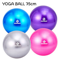 [75cm] Tặng bơm Bóng hơi tập gym yoga trơn,Bóng tập chống nổ Yoga cao cấp 75cm