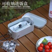 76 Cắm Trại Ngoài Trời Nhôm Hợp Kim Ấm Đun Nước Xách Tay Có Thể Gập Lại Ấm Đun Nước Nhật Bản Cắm