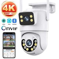 76 Icsee Ngoài Trời Ống Kính Kép Wifi Camera Giám Sát Không Dây Nhà Webcam Độ Nét Cao Cướp