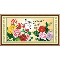 76x43cm TRANH THÊU CHỮ THẬP GIA ĐÌNH GIA MẪU ĐƠN 53482